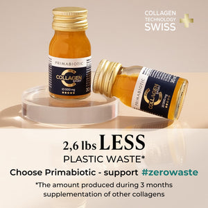 Primabiotic Collagen Sport - Collagen Shots for Drinking 30X30 Ml - 10,000 Mg with Orthosilicic Acid - for Active People - Pineapple Flavor - 45 Kcal per Serving