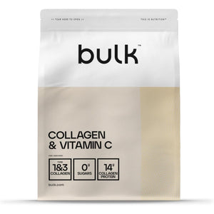 Bulk Collagen Powder with Peptides and Vitamin C, Hydrolysed Bovine Collagen, High Protein Supplement Daily Use in Smoothies, Shakes and Recipes, Joint and Skin Routine, Unflavoured, Easy Mixing 500G