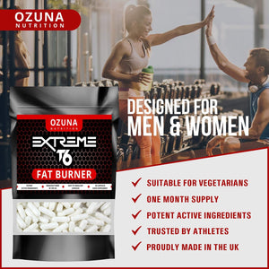 OZUNA NUTRITION Fat Burners Keto Extreme T6 Fast Weight Loss Pills Diet Slimming | 60 Capsules