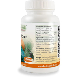 High Strength Coral Calcium 1000Mg X 70 Capsules (100% Additive Free Supplements)