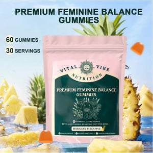 Probiotics Source Feminine Gummies - Vaginal Feminine Balance Gummies for Women of All Ages - Immune Support & PH Balance - Hawaiian Pineapple Flavor - Vegetarian Friendly,Vegan (1Bags/60Grain)