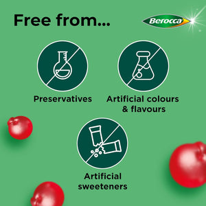 Berocca Multi-Action Multivitamin Gummies - Including Vitamin D, C, A, B-Complex (B1, B2, B3, B6, B7 & B12), E - Supplement for Women, Men and Kids - 60 Gummies - Cherry Flavour