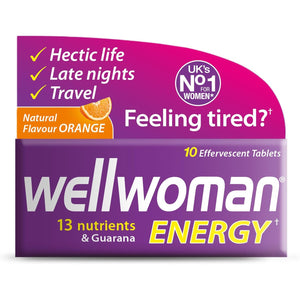 Wellwoman Vitabiotics Energy Natural Orange Flavour, 10 Count