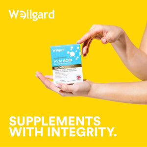Wellgard Vegan Hyaluronic Acid Supplements, 50 to 3000 DA - Hyaluronic Acid Capsules, Made in UK