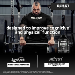 Beast | Big Z Magnesium Sleep Support Supplement with Superior Magnesium Glycinate (Bisglycinate & Gluconate Complex) plus Zinc | 90 Tablets