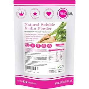 PINK SUN Inulin Powder 1Kg (Or 2Kg 3Kg 5Kg) High Fibre Sugar Free Pure from Chicory Root High Grade Prebiotic Unflavoured Gluten Free Vegetarian Vegan 1000G Bulk