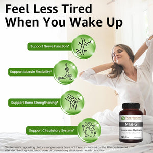 Pure Nutrition Magg - Magnesium Glycinate Supplement for Men and Women | High Absorption Supplement | 200Mg Elemental Magnesium | 120 Veg Tabs