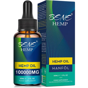 High Strength 100000Mg Premium Oil - Supports Joint, Sleep and Stress Relief, Rich in Omega 3-6-9, Vitamin C & E, 100% Vegan (60Ml 100000Mg)