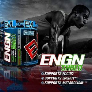 Evlution Nutrition ENGN Shred Pre Workout Thermogenic Fat Burner Powder, Energy, Weight Loss, 30 Servings (Cherry Limeade)