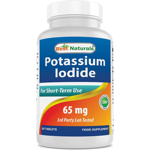 Best Naturals Potassium Iodide 65 Mg - Dietary Supplement, 60 Tablets