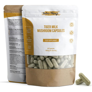 Tiger Milk Mushroom Capsules | Pure 500Mg Extract for Immune & Respiratory Support | Vegan-Friendly HPMC | Anti-Inflammatory Benefits | Enhances Lung Health | 60 Count Resealable Pack