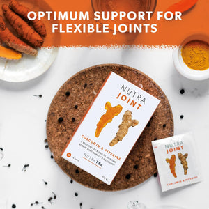 NUTRAJOINT - Joint Care Tea | Helps Improve Mobility & Flexibility - with Turmeric, Green Tea & Black Pepper - 20 Enveloped Tea Bags - by Nutra Tea