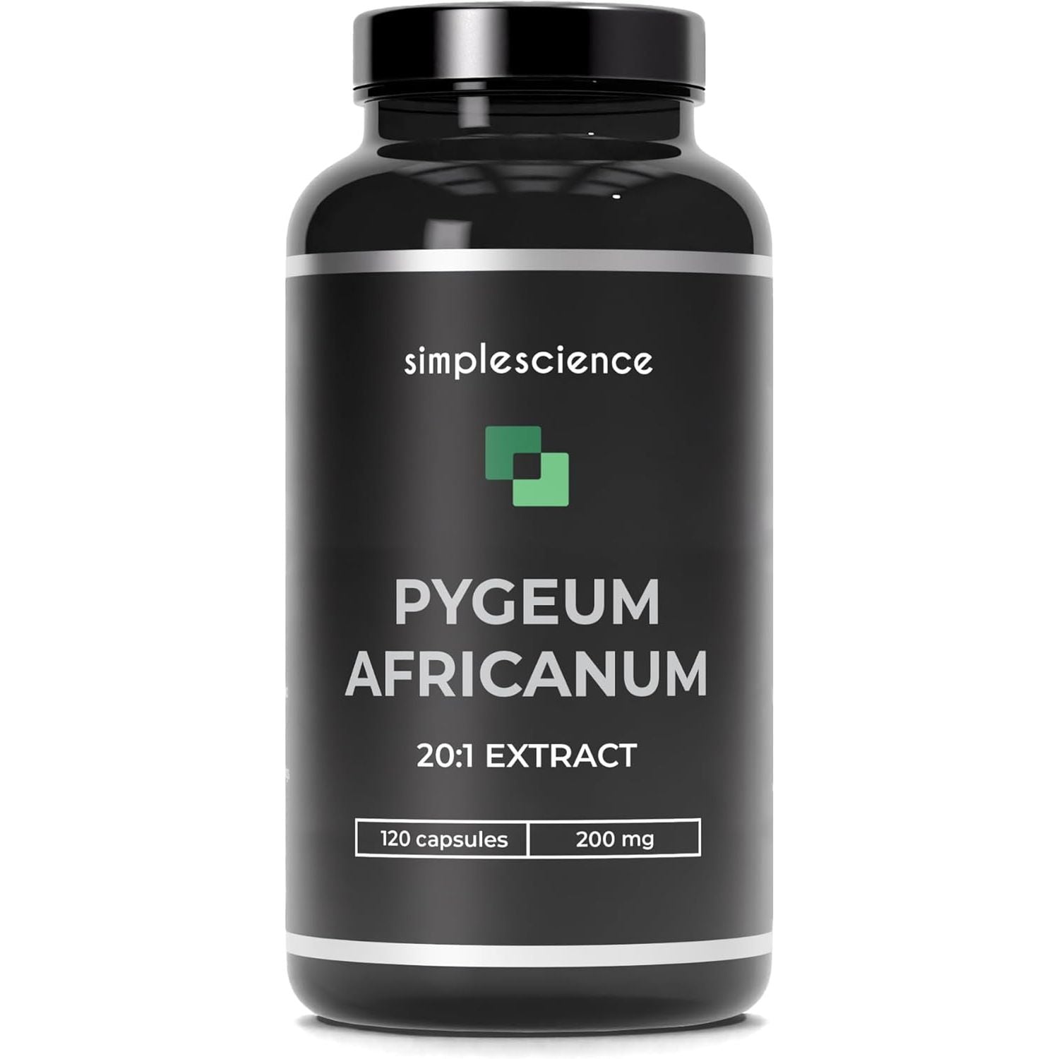 PYGEUM AFRICANUM 4,000MG Equivalent | 120 Capsules | 200MG of 20:1 Extract | 13% Phytosterols | Lab Tested | Prostate Health Supplement | 100% Natural and Non-Gmo