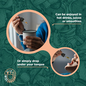 Lions Mane Supplement Liquid Drops 30,000Mg | High Strength Lions Mane | from Fruiting Body | 60Ml Bottle - Vegan | Wiseshrooms