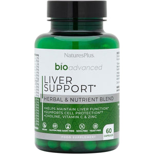 Naturesplus Bio Advanced Liver Support - Liver Health Supplement with Turmeric, Artichoke, Milk Thistle, Dandelion, Choline and Methyl Bs - Gluten, Dairy and SOYA Free - Vegan, 60 Capsules