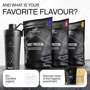 ORGAINIC Organic Vanilla Whey Protein - Organic Certified without Additives - Protein Powder from Germany - Grass Feed - 1000G