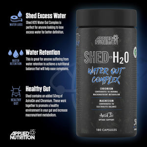 Applied Nutrition Shed H20 Water Out - ABE All Black Everything Water Out Complex, Help to Shed Excess Water, Perfect for Bodybuilding Athletes, 180 Capsules - 30 Servings