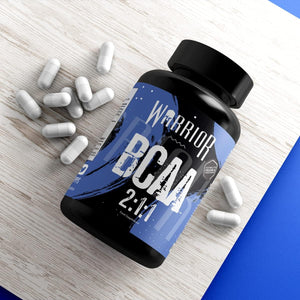 Warrior BCAA 60 Tablets - Branched Chain Amino Acids - Ultra Pure Pharmaceutical Grade Leucine, Isoleucine and Valine in a 2:1:1 Ratio