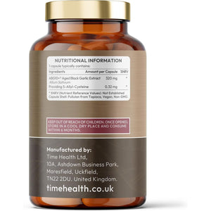 Aged Black Garlic Extract (Fermented) - 320Mg - Clinically Proven ABG10+ - Patented Formula - Standardised S-Alyll-Cysteine (SAC) - Vegan - UK Made (120 Count (Pack of 1))