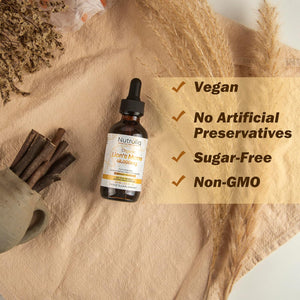 Nutroliq Lions Mane Liquid Drops - 48000Mg per Serving - Fruiting Body Extract - 30% Polysaccharides - Vegan Formula - 60-Day Supply - Lions Mane Tincture Supplement with Organic Hericium Erinaceus