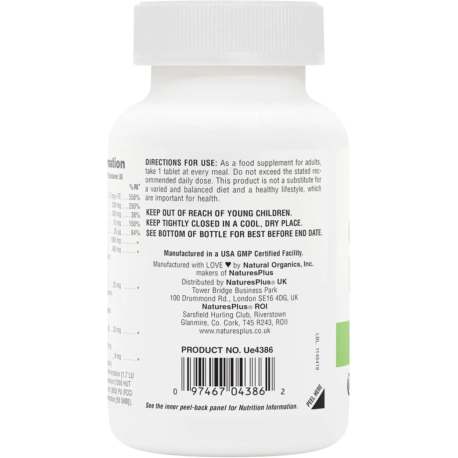 Naturesplus GI Nutra Total Digestive Wellness - Probiotics Supplement with Prebiotics, Digestive Enzymes, Glutamine, Calcium - Gut, Bloating - Vegetarian, Gluten Free - 90 Tablets