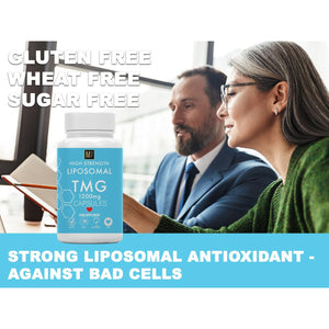 TMG 120 Capsules (1200Mg) 99% Pure Trimethylglycine Supplement as Betaine | High Strength 1-A-Day | 4 Months Supply | Liver Heart Health | Liposomal Delivery for Max Absorption, Longevity, Vegan