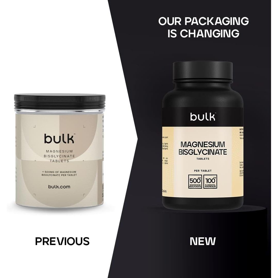 Bulk Magnesium Glycinate Bisglycinate Tablets, 1000Mg, 60 Tablets, High Absorption, Supports Muscle Function, Sleep, Bone Health and Energy, Vegan, Non-Gmo, Gentle on Stomach, Packaging May Vary