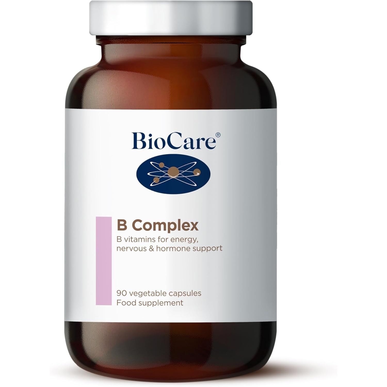 Biocare B Complex | Vitamins B1, B2, B3, B5, B6, B12, C & Biotin for Energy, Nervous & Hormone Support | Suitable for Vegetarians and Vegans | 90 Capsules