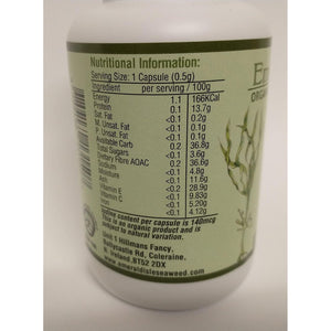 Triple Blend Seaweed Tablets 500 Mg 90 Capsules Certified Organic Harvested in North Atlantic Coast of Ireland