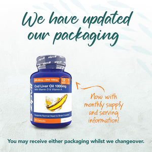 Zipvit Cod Liver Oil 1000Mg, 360 Capsules of High Strength Fish Oil, Rich in Omega 3. Supports Heart Health, Brain Health, Eye Health and Normal Blood Pressure