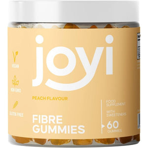 Joyi Fibre Gummies Peach Flavour - 6G Vegan High Fibre Gummies for Adults & Kids Prebiotic Inulin Fibre Supplement Non-Gmo