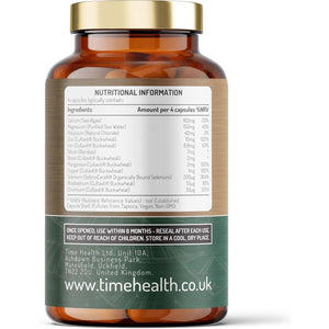 Daily Multi Mineral - Natural Source & Plant-Derived - Contains Ionic and Trace Minerals - Zero Additives - UK Manufactured - Pullulan (180 Capsule Bottle)