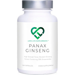 Panax (Korean) Ginseng 3500Mg 20% Ginsenosides | 4 Month Supply - 120 High Strength Capsules with No Bulking Agents | for Improved Memory, Athletic Endurance, Stress Reduction | Love Life Supplements