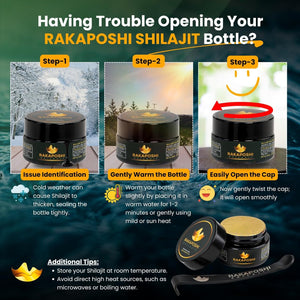 Rakaposhi Himalayan Shilajit Resin - Sun-Dried, Lab-Tested, Traditional Mineral Resin, 28.3 G - for Men & Women, Sourced from Gilgit-Baltistan