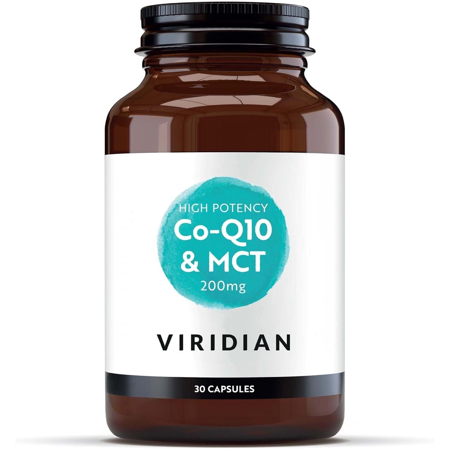 Viridian - Co-Q10 & MCT 200Mg - 30 Capsules | High Potency Blend and Enhanced Absorption | Expertly Formulated with 100% Active Ingredients