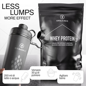 ORGAINIC Organic Vanilla Whey Protein - Organic Certified without Additives - Protein Powder from Germany - Grass Feed - 1000G