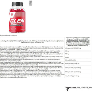 TREC Nutrition CLENBUREXIN - 90 Cap | Most Effective Thermogenic Fat Burner for Rapid Weight Loss, Appetite Suppression, and Energizing Boost | Powerful Formula for Body Definition