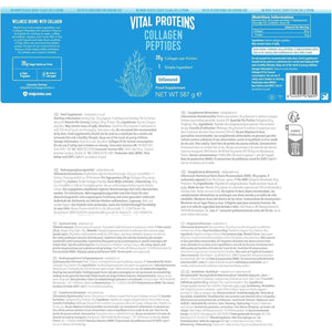 Vital Proteins Collagen Peptides Powder Supplement (Type I, III), Unflavoured Hydrolyzed Collagen-Hair, Skin, Nail Support Supplement, Paleo, Gluten Free, Non-Gmo, 20G per Serving 587G Canister, 1Pack
