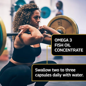 Healthspan Elite Omega 3 Pure EPA 1G | 60 Capsules | All Blacks Official Partner | Support Brain, Eye & Heart Health | 1,000Mg EPA Omega 3 Fatty Acid | Informed Sport Accredited | Lemon Flavoured