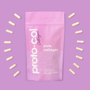 Proto-Col Pure Collagen Supplement - Clinically Proven Premium Verisol Bioactive Collagen, to Reduce Wrinkles, and Support Hair, Skin and Joint Health. (120 Capsules X 2500Mg).