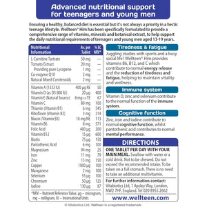 Wellteen Vitabiotics Him Original, 30 Count