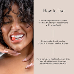 HAIR BURST Biotin Gummies - Skin & Nails Vitamin Supplement 1 Month