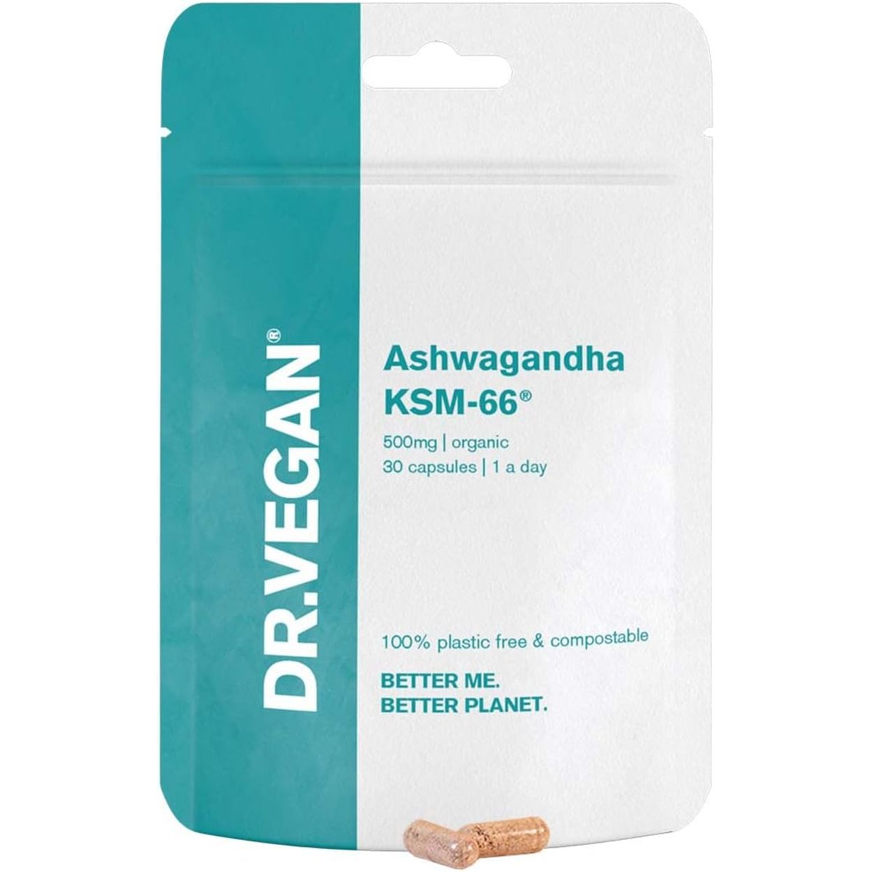 DR.VEGAN Daily Ashwagandha KSM-66 | 500Mg | Ashwagandha Root | 30 Capsules | One-A-Day
