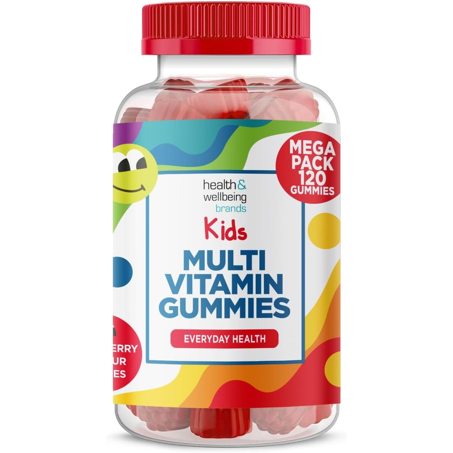 Multivitamin for Kids 120 Natural Strawberry Flavour Gummies - Contains 9 Essential Vitamins and Minerals Including Vitamin C D a & B Vitamins for Childrens
