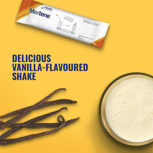 Meritene Energis Vanilla Protein Shake | 30G Powder Sachets, Pack of 15 | Nutritional Support Mix with Proteins and Minerals | with Vitamin D, B & K