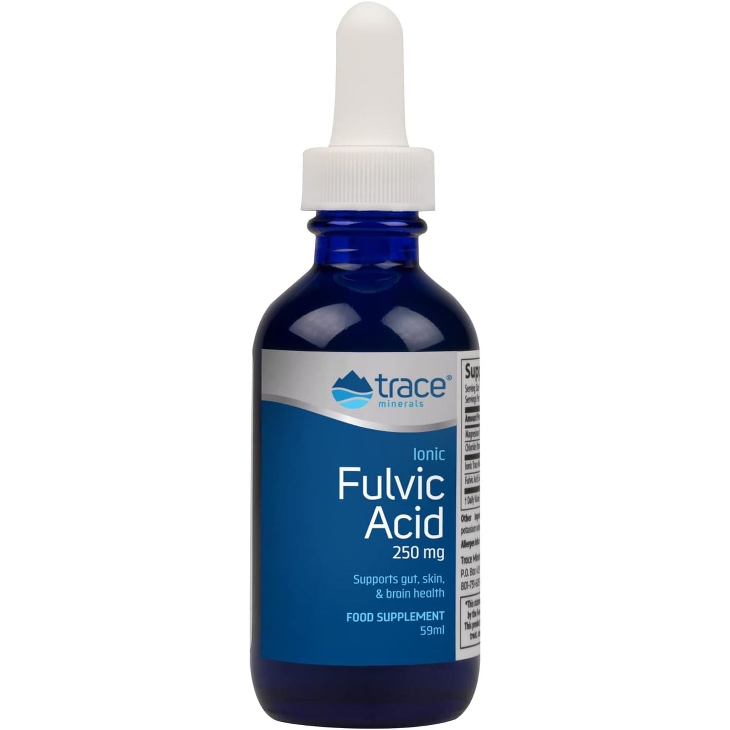Trace Minerals Fulvic Acid | Liquid Ionic Fulvic Acid | 250 Mg | Intestine, Digestion, Skin, Brain | Mineral Complex 72+ Minerals and Trace Elements, Ph Balance, Muscle Endurance, Hydration