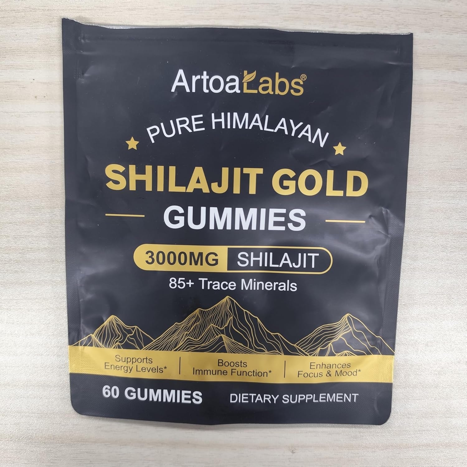 Shilajit Gummies, Pure Ultima Peak Shilajit Resin Gold Gummies for Men & Women, Pure Himalayan Gummy 85+ Trace Minerals, Supports Energy & Boosts Immune