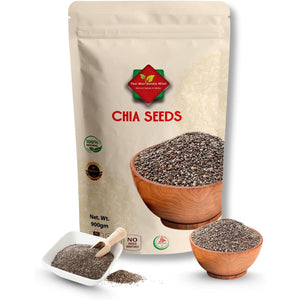 Chia Seeds (900G / 31.75 Oz) | Raw Chia Seeds | Pure and Natural | Vegan | Gluten Free | GMO Free | Premium Quality | Source of Fibre | No Additives | Authentic