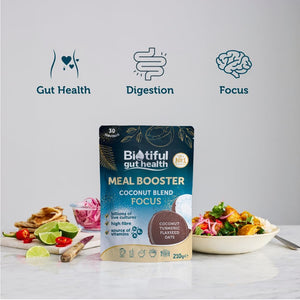 Gut Health, Super Food, Meal Booster, 34 Billion Probiotics, Prebiotic Fibre, Source of Vitamins D3 B5 B12, Greens Powder Alternative, Vegan Friendly, Gluten Free, Coconut & Turmeric, 30 Servings