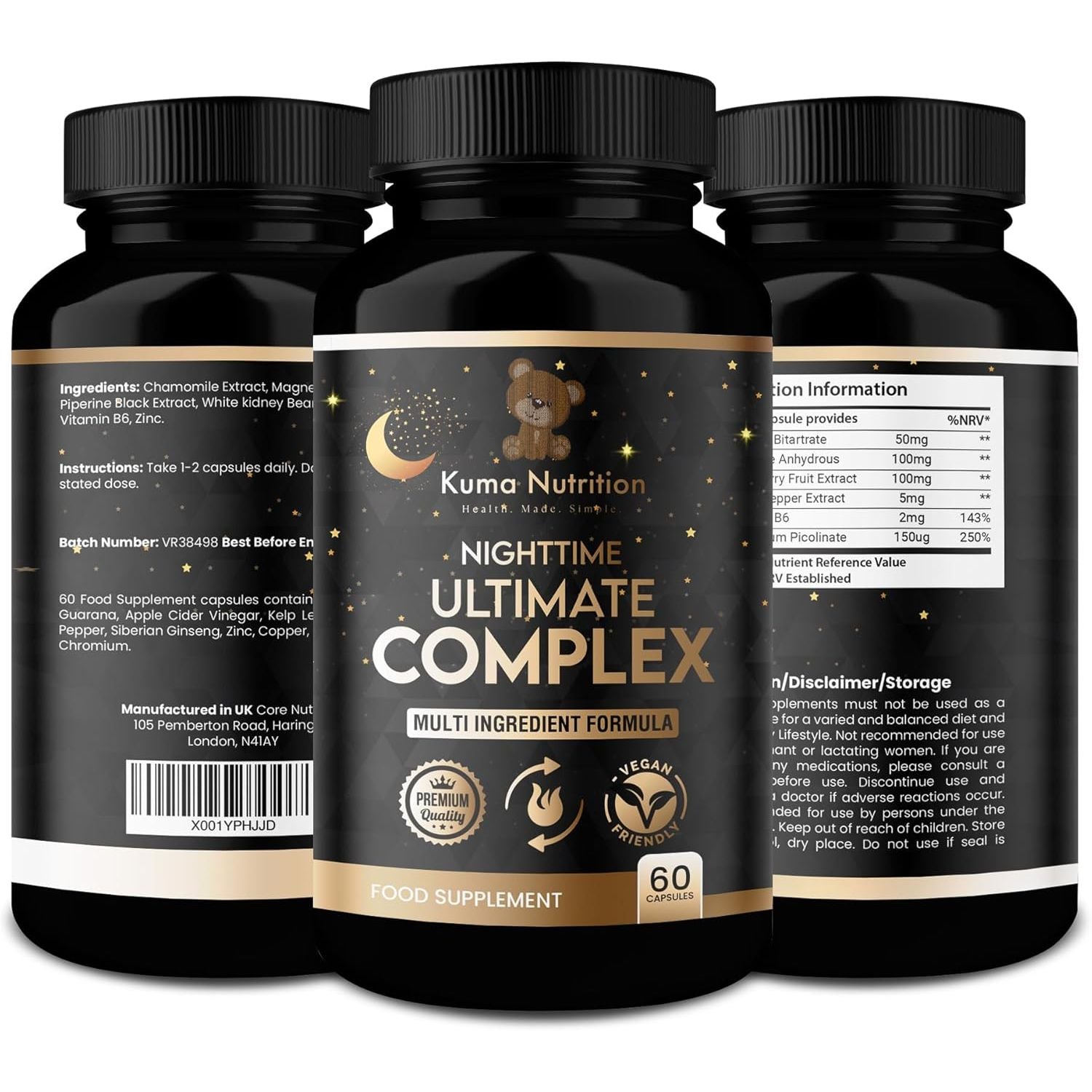 Powerful Fat Burner - Night-Time PM Diet Pills for Weight Loss -100% Natural Ingredient Complex - Ultimate Complex - Keto Fat Burner for Men and Women – Sleep Boost - Appetite Suprresant - (1 Month)